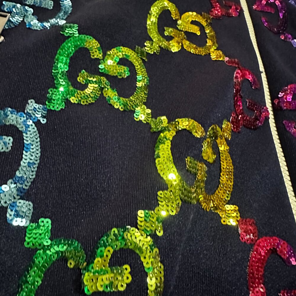 Gucci Rainbow Sequin Track Jacket - image 3
